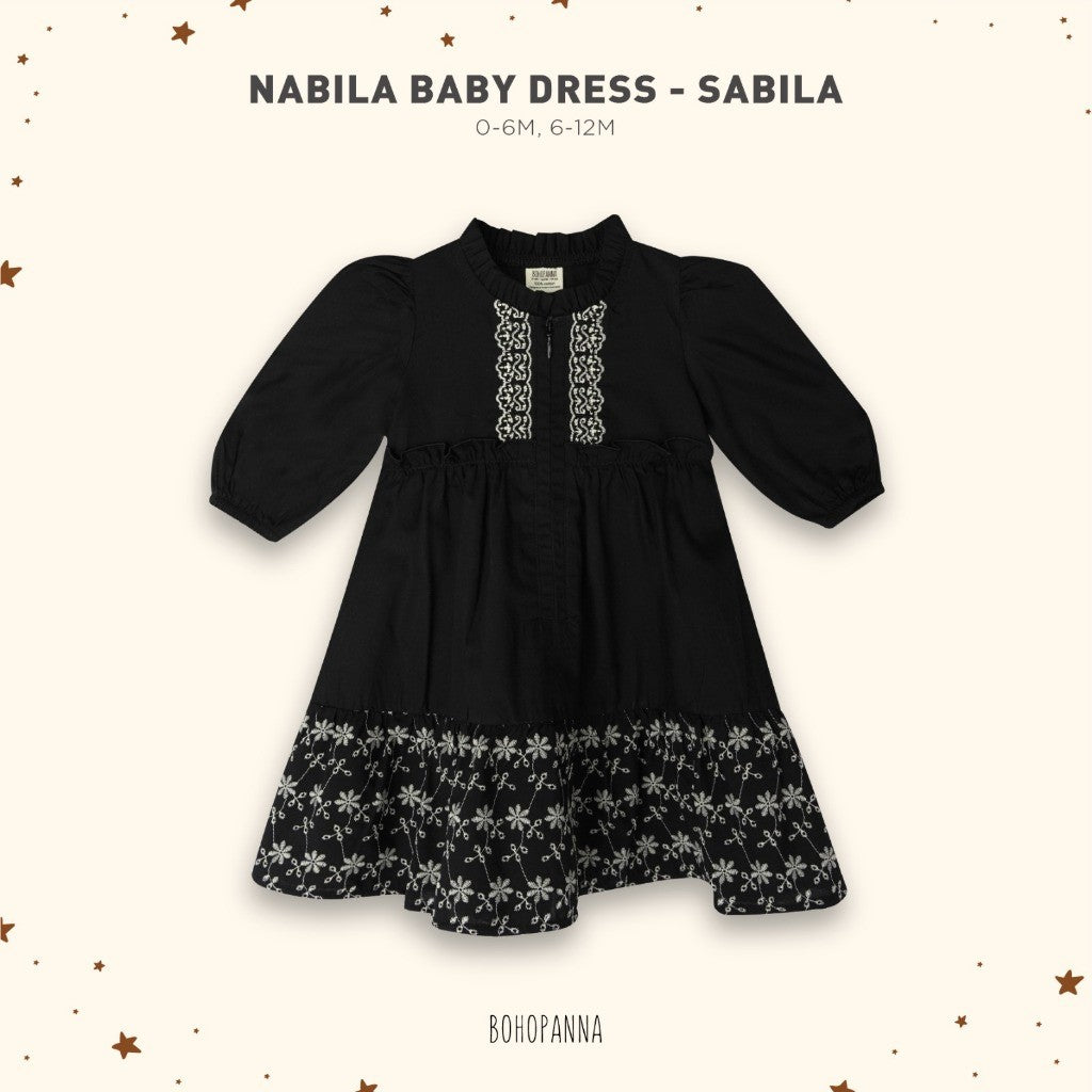 BOHOPANNA - RAYA COLLECTION - NABILA BABY DRESS - Dress Anak Perempuan - Dress Raya - Baju Muslim