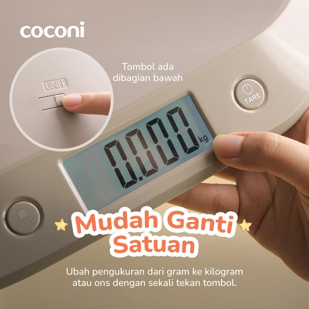Coconi Nova Digital Baby Scale – Timbangan Bayi & Toddler 20kg