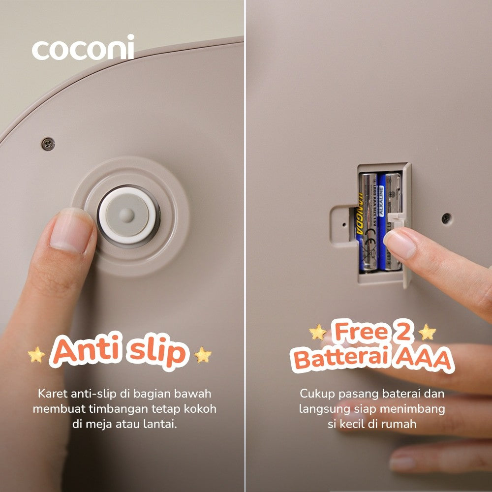 Coconi Nova Digital Baby Scale – Timbangan Bayi & Toddler 20kg