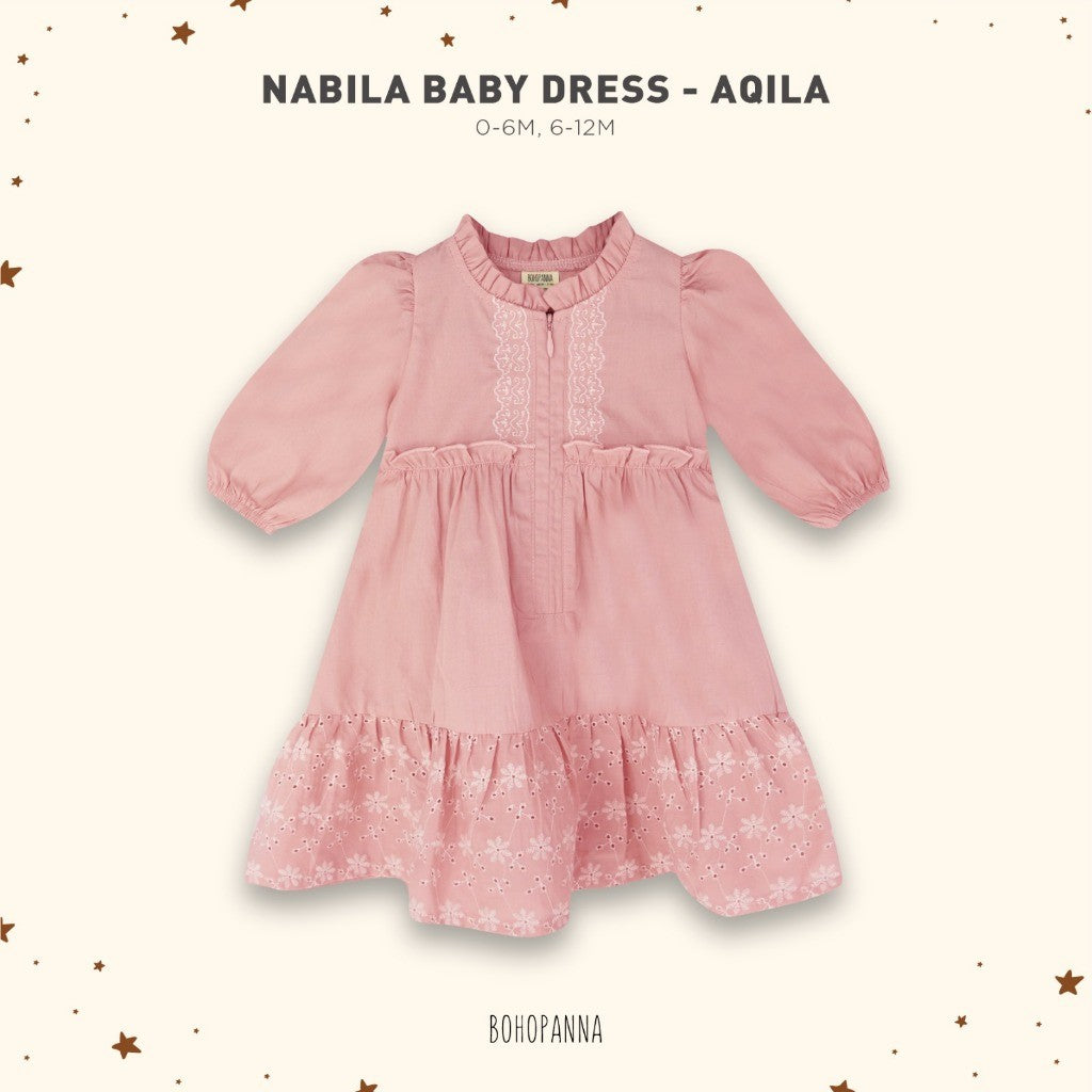 BOHOPANNA - RAYA COLLECTION - NABILA BABY DRESS - Dress Anak Perempuan - Dress Raya - Baju Muslim