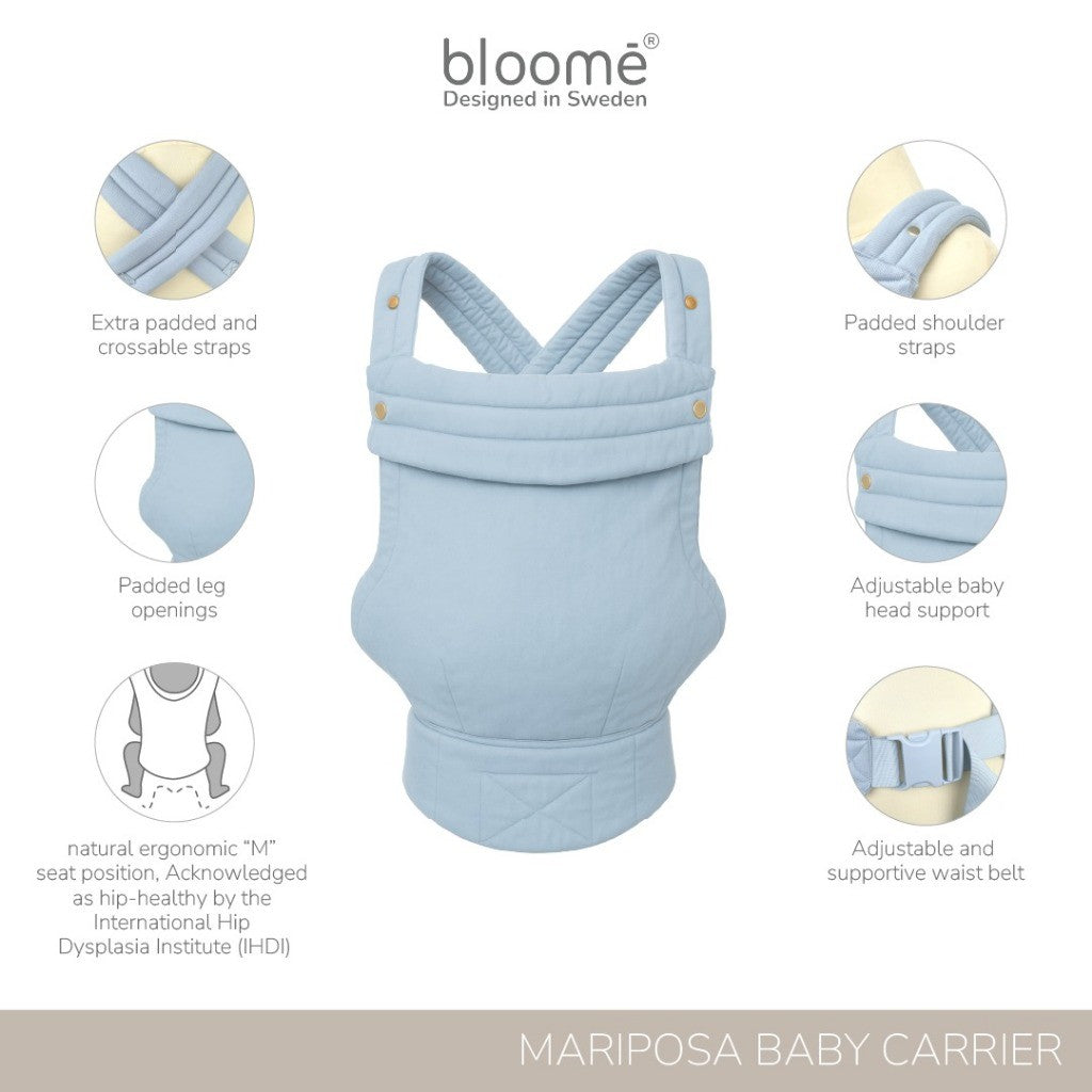 Bloome Mariposa Baby Carrier –Gendongan Bayi Premium, Aesthetic, Stylish, Ultra Soft & Ergonomic