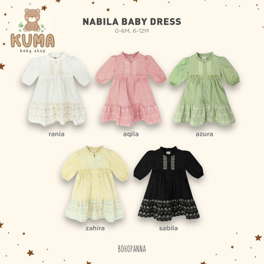 BOHOPANNA - RAYA COLLECTION - NABILA BABY DRESS - Dress Anak Perempuan - Dress Raya - Baju Muslim