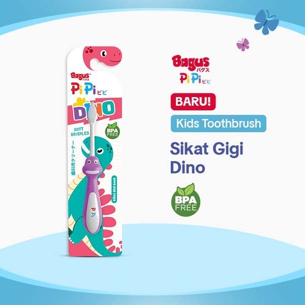 Bagus Toothbrush Sikat Gigi Anak Dino (Warna dikirim Random)