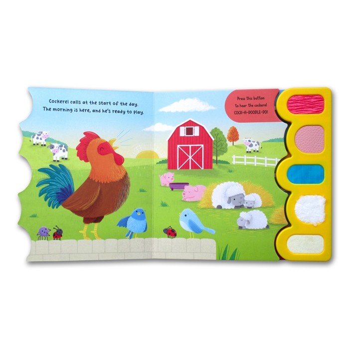 Buku Anak FARM & PETS Touch & Feel Sound Book (5 animal sounds & textures to touch and feel)